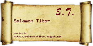Salamon Tibor névjegykártya